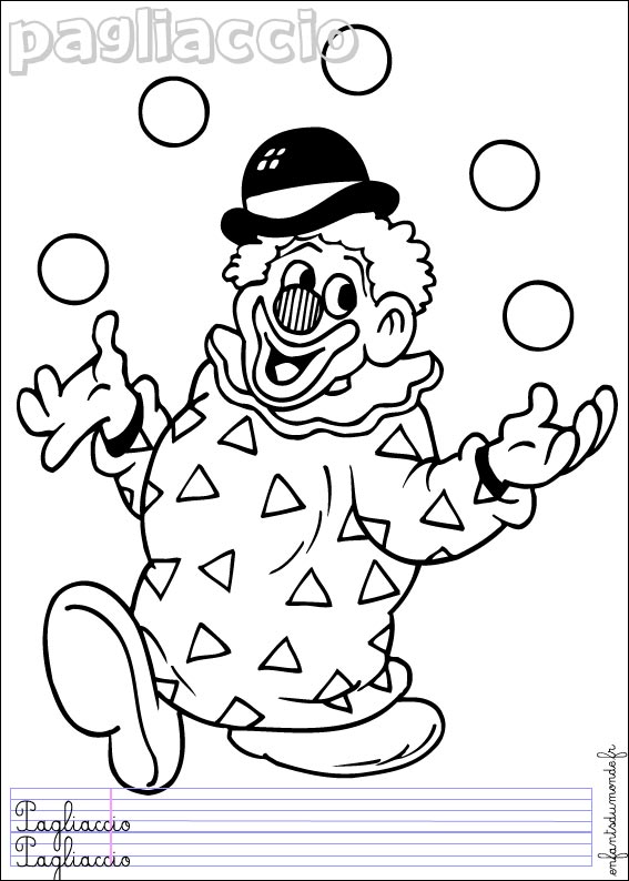 coloriage clown 2
